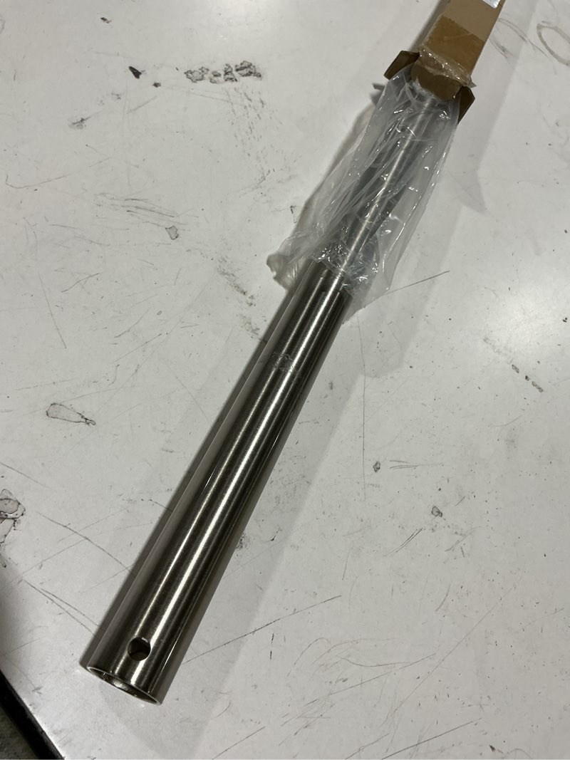 Condition photo showing Good Condition for 36 inch ceiling fan extension rod,1" outer diameter nickle ceiling fan downrod (no threads) with 5 x 18-awg wires,fan boom fit for wide range of fans nickle 36 inch