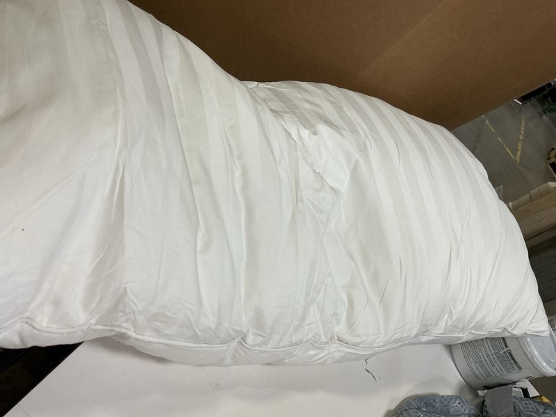 Condition photo showing As Is for Utopia Bedding Full Body Pillow for Adults (White, 20 x 54 Inch), Long Pillow Insert for Sleeping, Ideal for Side Sleepers 20x54 Inch (Pack of 1) White