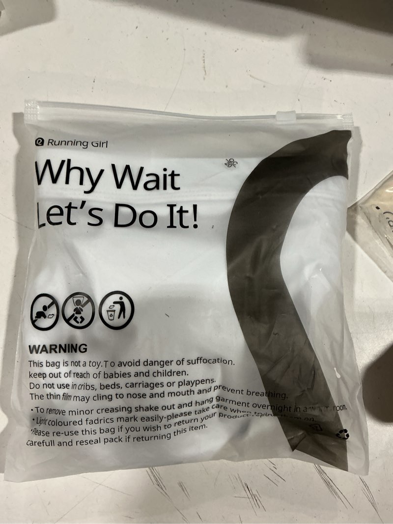 Condition photo showing As Is for RUNNING GIRL Sports Bras for Women High Support,Racerback High Impact Grey Sports Bra Moulded Cup Workout Bra Push up Z-white Medium