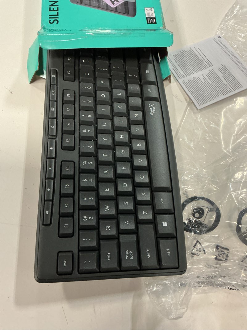 Condition photo showing item condition for Logitech MK295 Wireless Mouse & Keyboard Combo with SilentTouch Technology, Full Numpad, Advanced Optical Tracking, Lag-Free Wireless, 90% Less Noise - Graphite