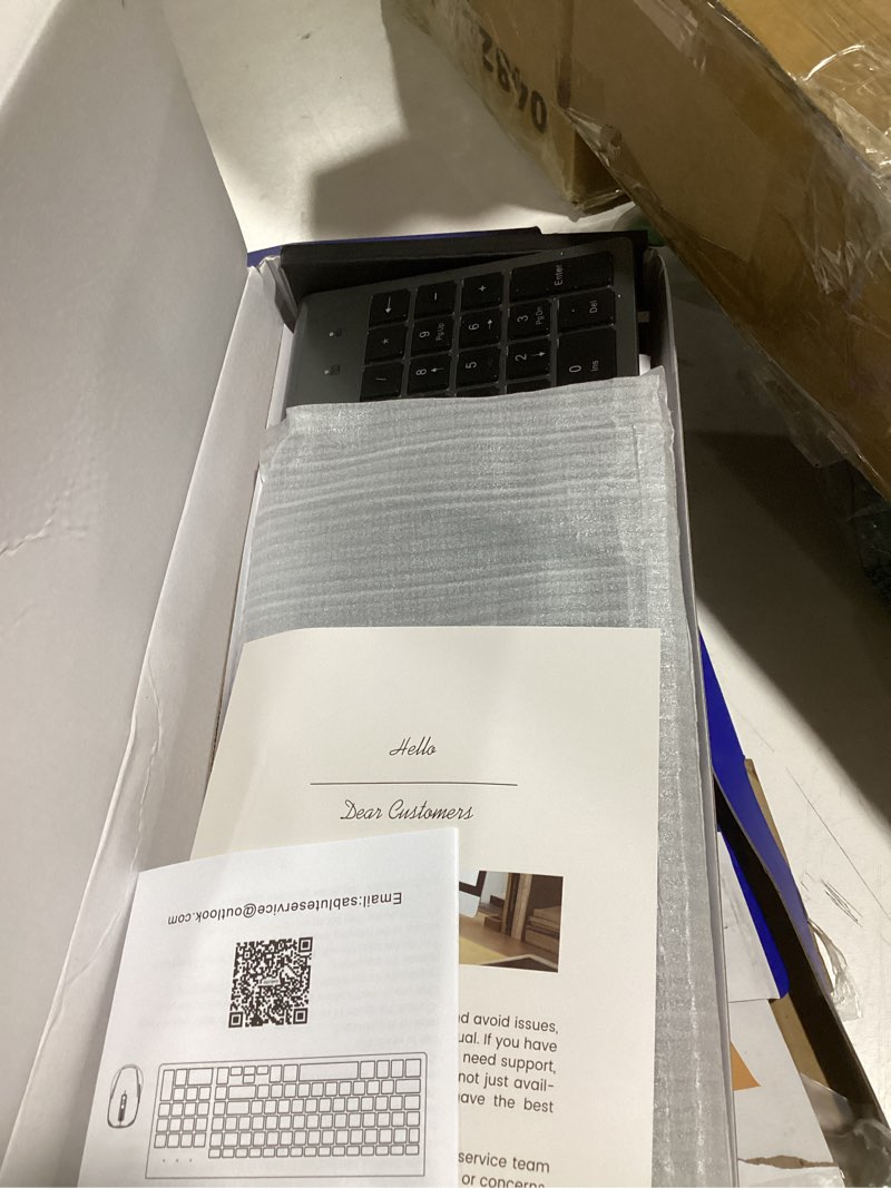Condition photo showing Good Condition for sablute wireless keyboard and mouse combo backlit - compact quiet keyboard with rgb mouse, rechargeable, slim, sleep mode, portable cordless keyboard mouse set for mac, windows, laptop (space gray)