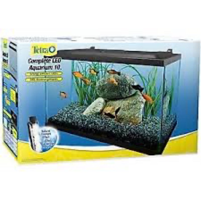 Tetra Aquarium, 10 Gallon, Complete Tropical Fish Tank Kit with LED Lighting for Freshwater Fish