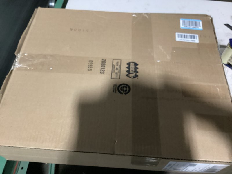 Condition photo showing As Is for lasko pedestal fan, oscillating fan for bedroom with adjustable height and 3 cooling speeds, portable, 18", black, 1827