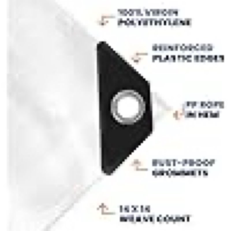 heavy duty 10 mil tarp cover, waterproof, uv resistant, rip and tear proof, poly tarpaulin with reinforced edges for camping, roof, patio, pool, boat. (white 8? x 10?)