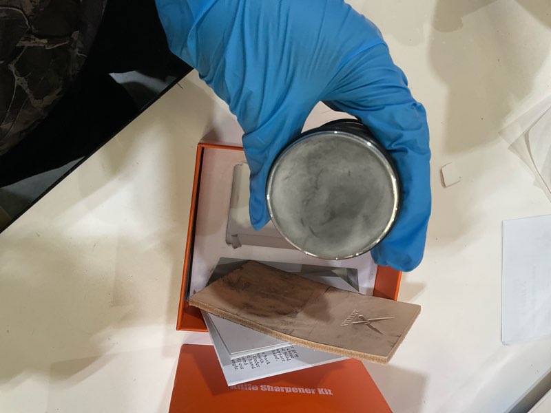 Condition photo showing As Is for Knife Sharpener Tool, Rolling Knife Sharpener Kit, Knife Sharpening with Diamonds and Ceramic for Steel of Any Hardness, Kitchen knife Sharpener with 15 & 20 Degree Magnetic Angle(Brown)