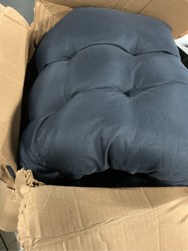 Condition photo showing Good Condition for Adirondack Chair Cushion, Thick Indoor/Outdoor Rocking Chair Cushion with High Elasticity PP Cotton Water-Resistant Patio Furniture Cushions High Back Seat Pads for Porch Yard Lawn Chairs 44x19x4 Navy 1