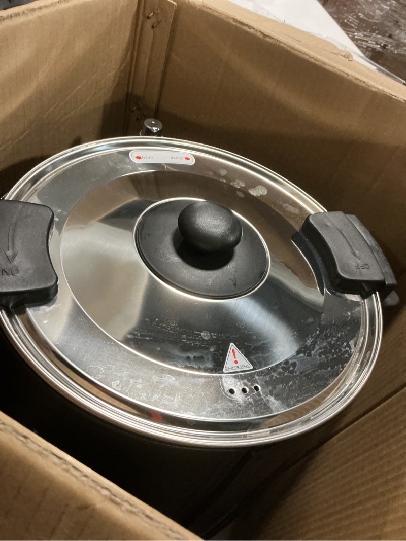 Condition photo showing As Is for Tsukiko Commercial Coffee Urn with Temp Control, 1200W Extra Large Coffee Maker Double Insulated 304 Stainless Steel Coffee Dispenser Hot Water Urn with for Home Party Office Catering (8L/50cups)