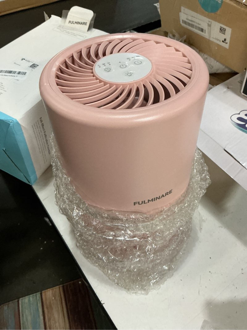 Condition photo showing New/Like New for fulminare air purifiers for bedroom h13 true hepa air filter, quiet air cleaner with night light, portable small air purifier for home, office, living room (pink) pink 1 pack