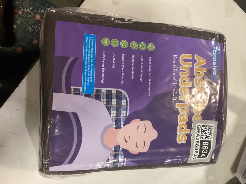 Condition photo showing New/Like New for Brosive Bed Pads Washable Waterproof 24x36 Inch (4 Pack), Washable Bed Pads for Incontinence, Bed Wetting, and Pet Protection, Brown – Ideal for Elderly, Adults, Kids and Pets Brown 24x36 | 4 Pack