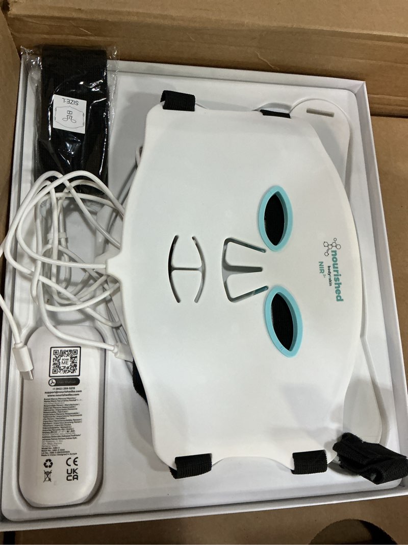 Condition photo showing Good Condition for 7 colors led face mask with near-infrared - blue, red light therapy for face - 456 leds - skincare tool for wrinkles, anti-aging