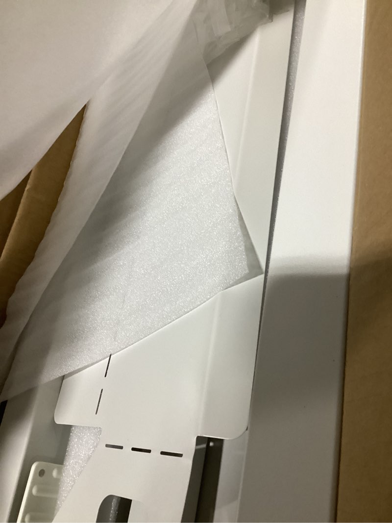 Condition photo showing As Is for Kingant Standing Desk Height Adjustable Small Electric Stand Up Desks [32 x 24 Inch] - Ergonomic Sit Stand Desk Rising Desks for Home Office Computer Desk Stand Desk Workstation with Cable Management 32" x 24" White
