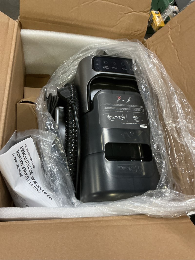 Condition photo showing As Is for Portable Carpet Cleaner Machine with Steam and Heating Techology,13Kpa Powerful Suction with Versatile Tools for Pets, Couch, Car,Self-Cleaning 13Kpa,5"Hand Tool Gray