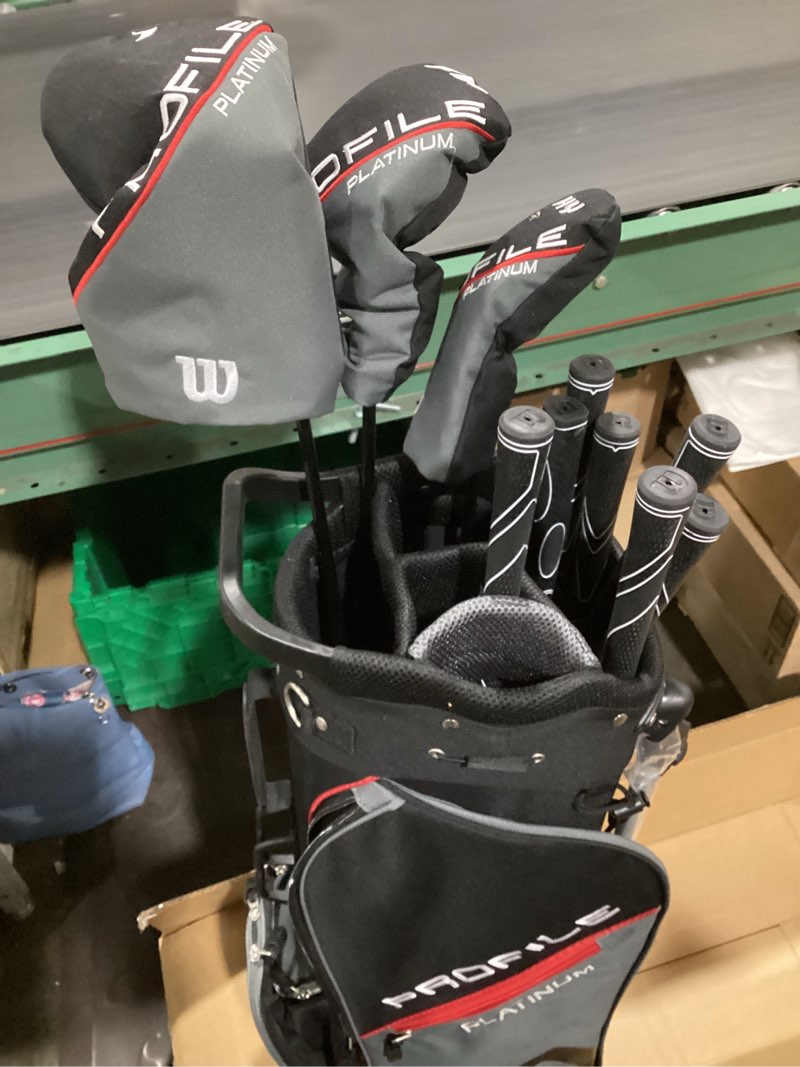 Condition photo showing Good Condition for wilson men's profile platinum complete golf club package set - right handeded, stand bag
