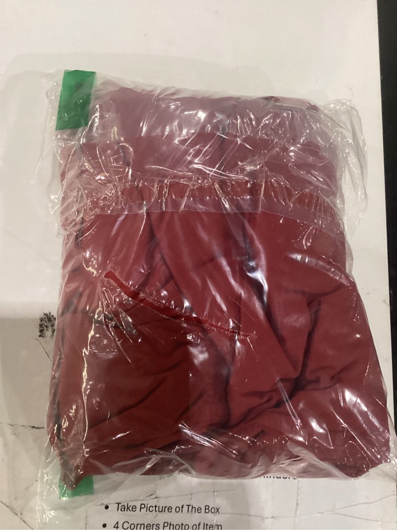 Condition photo showing Good Condition for avidlove women pajamas set notch collar soft sleepwear pjs short sleeve button down nightwear with long pants medium wine red