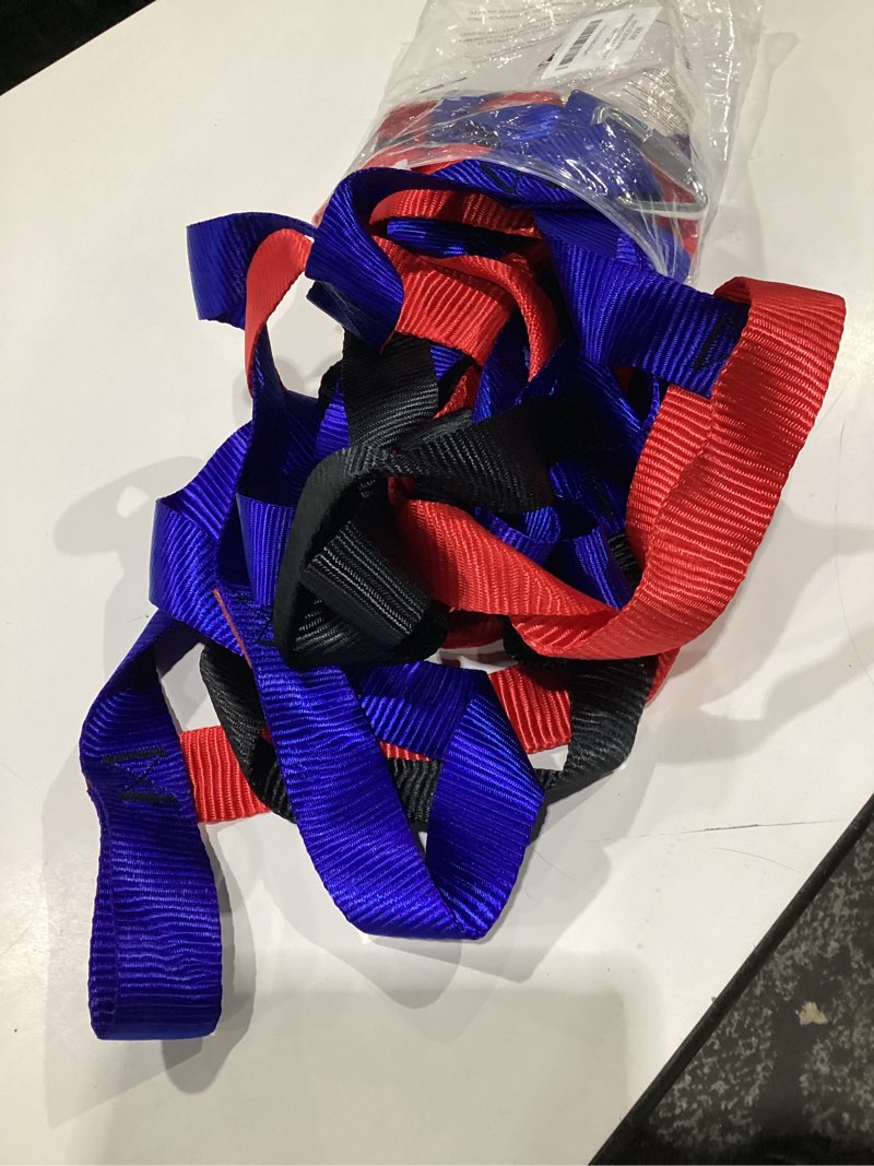 Condition photo showing Good Condition for Climbing Net for Kids Outdoor, Climbing Cargo Net, Playground Accessories, Kids Climbing Net Swingset Accessories for Jungle Gyms Playground Obstacle Course Training for Outdoor 4.85ft x 6.1ft Blue Red