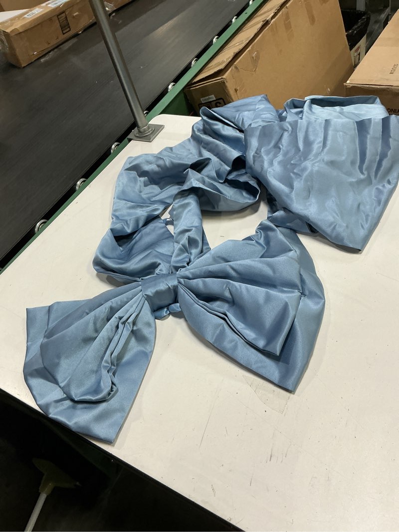 Condition photo showing Good Condition for ( similar) Giant Blue Bow Decor Home 75x19 Inch Christmas Tree Topper Decoration Coquette Room Decorations Big Bows for Room Wall Backdrop for Wedding Christmas Fall Birthday Party Baby Shower Supplies Blue-double Layer Structured Satin 75×19 inch