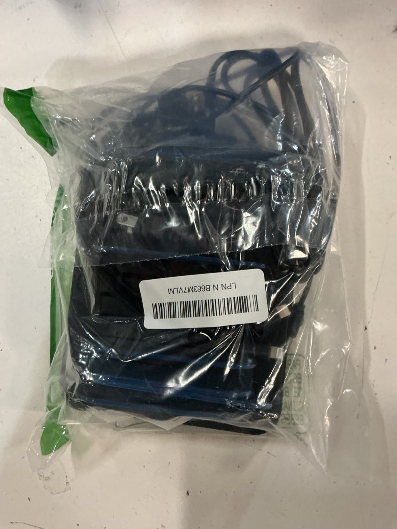 Condition photo showing As Is for mstjry charging station for multiple devices : 5 port multi usb-a charger stations multi-device organizer charging dock designed for iphone ipad cell phone tablets (7 short cables included), black