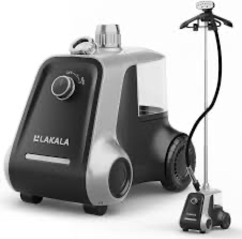 lakala garment steamer for clothes, 30-second instant heat-up, 2.5l water tanks, with pant clips & d
