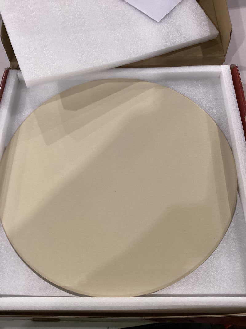 Condition photo showing Good Condition for old stone round pizza stone, 16-inch 16 inch stone