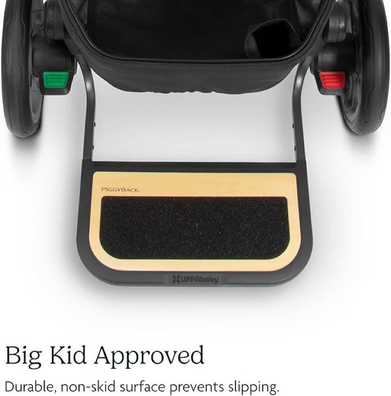 uppababy piggyback ride-along board for cruz v2 and v3 / quick attachment for children to stand + stroll / 55 lbs. weight capacity
