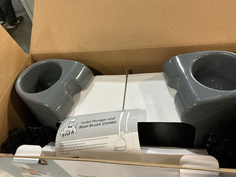 Condition photo showing Good Condition for MR.SIGA Toilet Plunger and Bowl Brush Combo for Bathroom Cleaning, Gray, 2 Sets