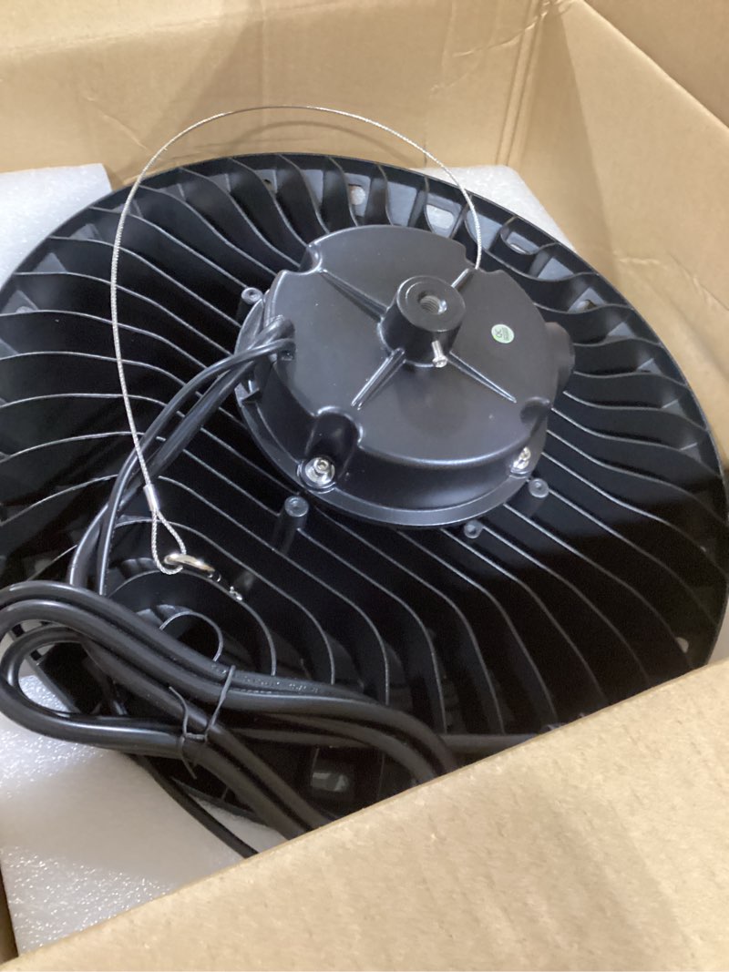 Condition photo showing Good Condition for 150w ufo led high bay light (720w hps eqv.) with 6ft hard wired cable 19500lm, 5000k daylight 0-10v dimmable led shop light ip65 waterproof for warehouse garage workshop etl/dlc listed(1 pack)