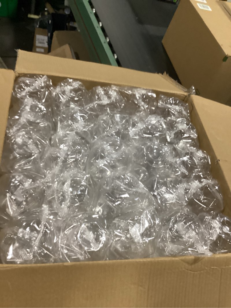 Condition photo showing Good Condition for 100 pcs 12 oz plastic wine cups gold rim plastic diamond wine glass disposable stemless wine glasses unbreakable diamond wine glasses for housewarming birthday party wedding