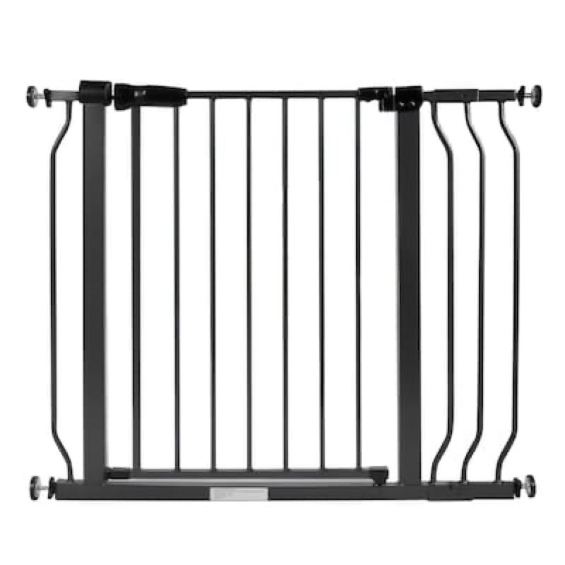 balancefrom walk thru safety gate baby and pet doorways hallways 30” graphite