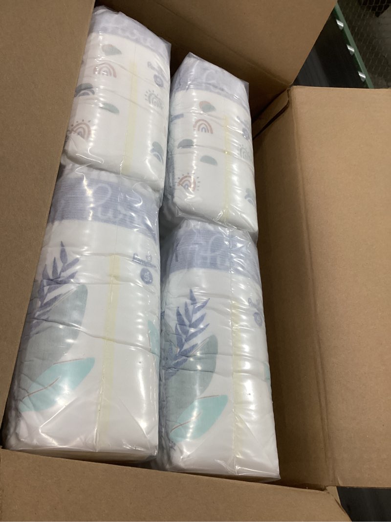 Condition photo showing New/Like New for pampers pure protection baby diapers, size 5 (27+ lbs), 132 count, up to 100% leakproof, premium plant-based skin protection, hypoallergenic soft diapers size 5 132