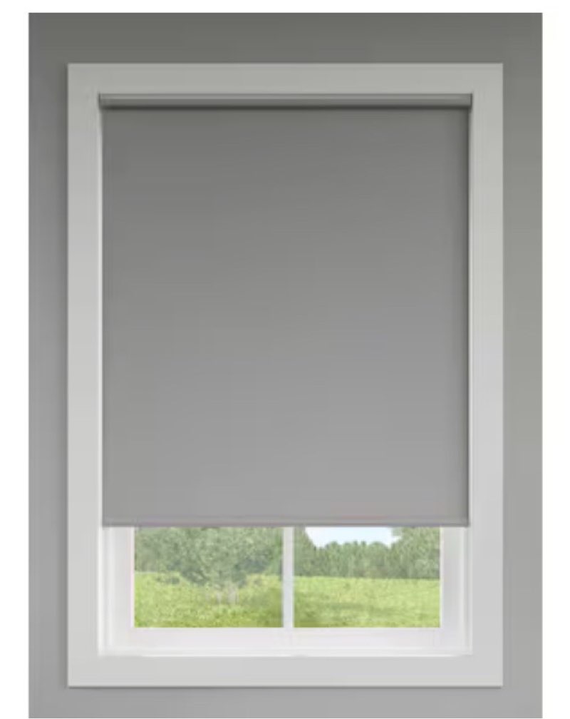 LEVOLOR 73-in x 72-in Denim Room Darkening Cordless Roller Shade