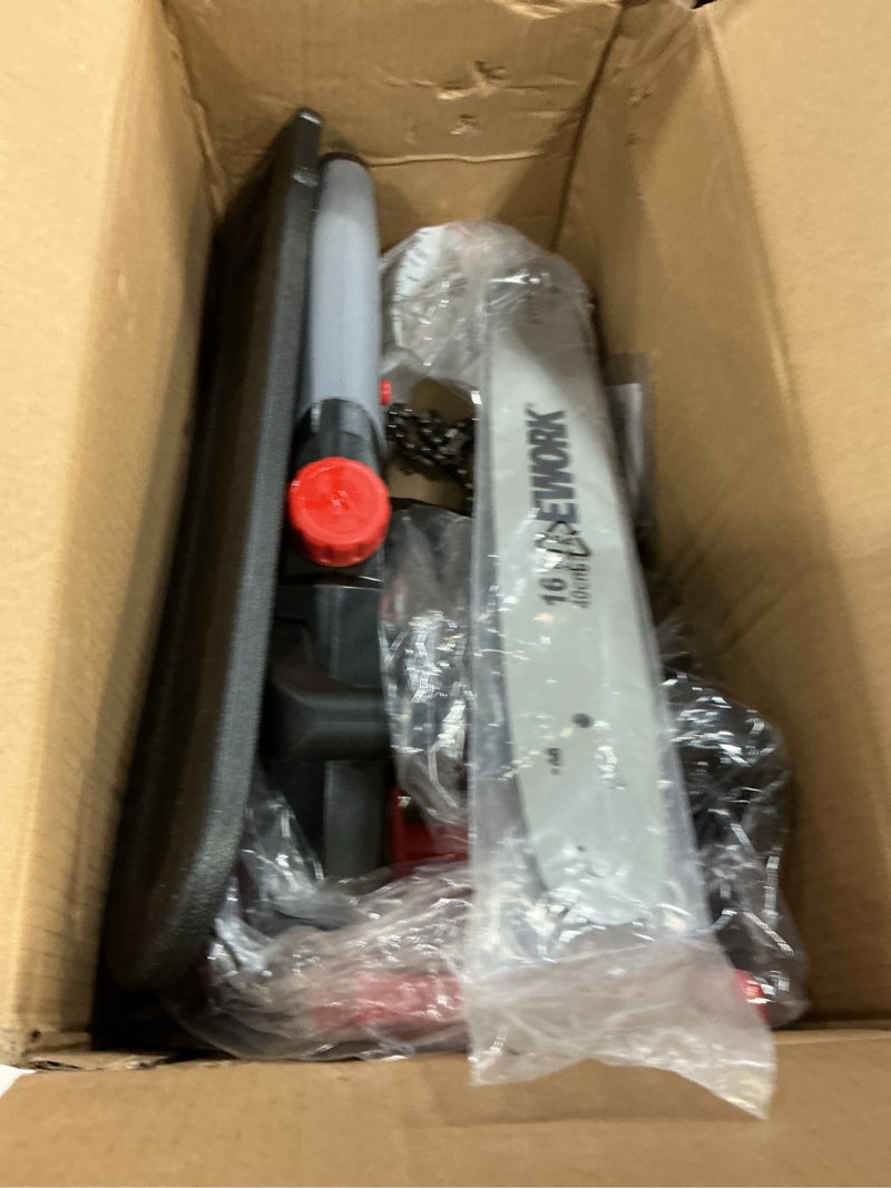 Condition photo showing Good Condition for ework electric chainsaw corded 16-inch 15 amp electric chain saws, corded chainsaw with tool-free chain tension, auto oiling, low kickback, electric chainsaw for tree cutting, pruning, firewood
