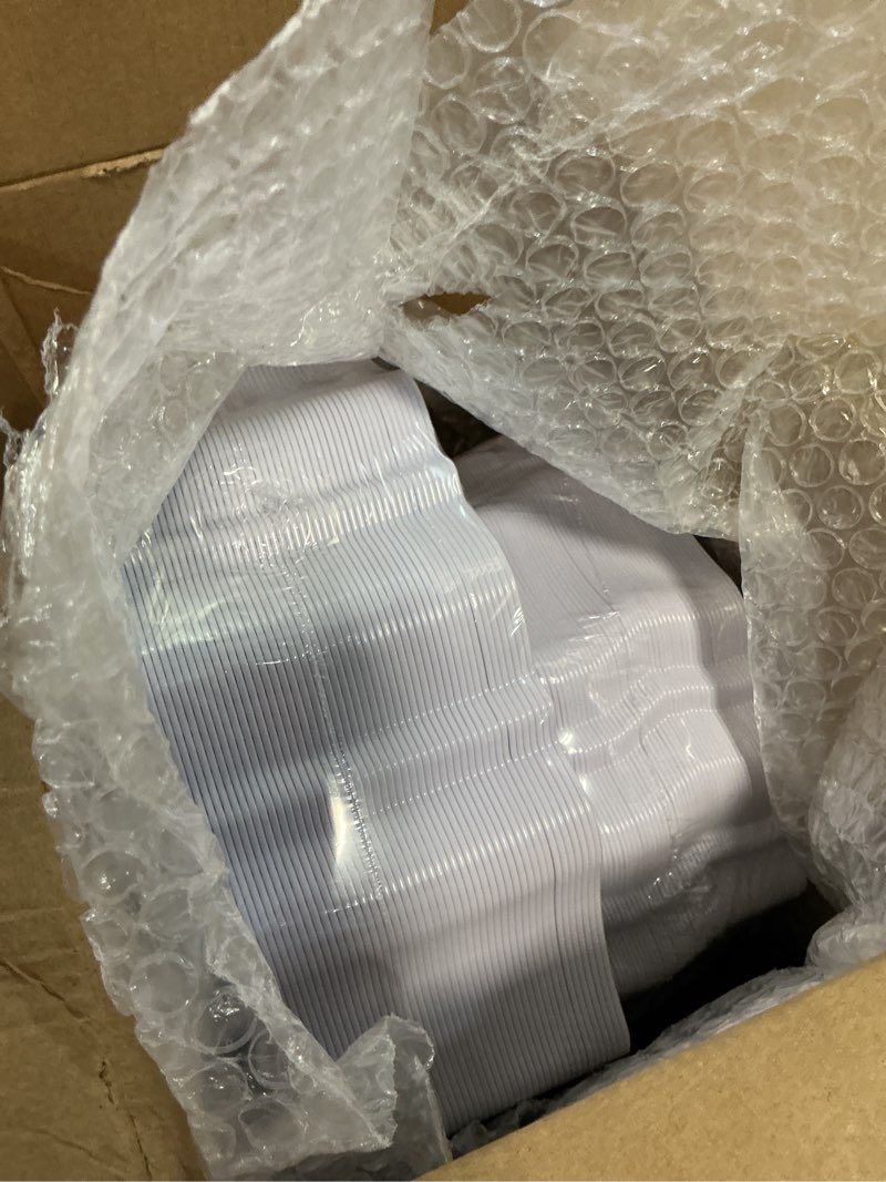Condition photo showing New/Like New for colosus 100 pcs white plastic plates set,fancy beaded plates-european retro plates include 50 dinner plates and 50 dessert plates,plastic disposable plates for bbq and party