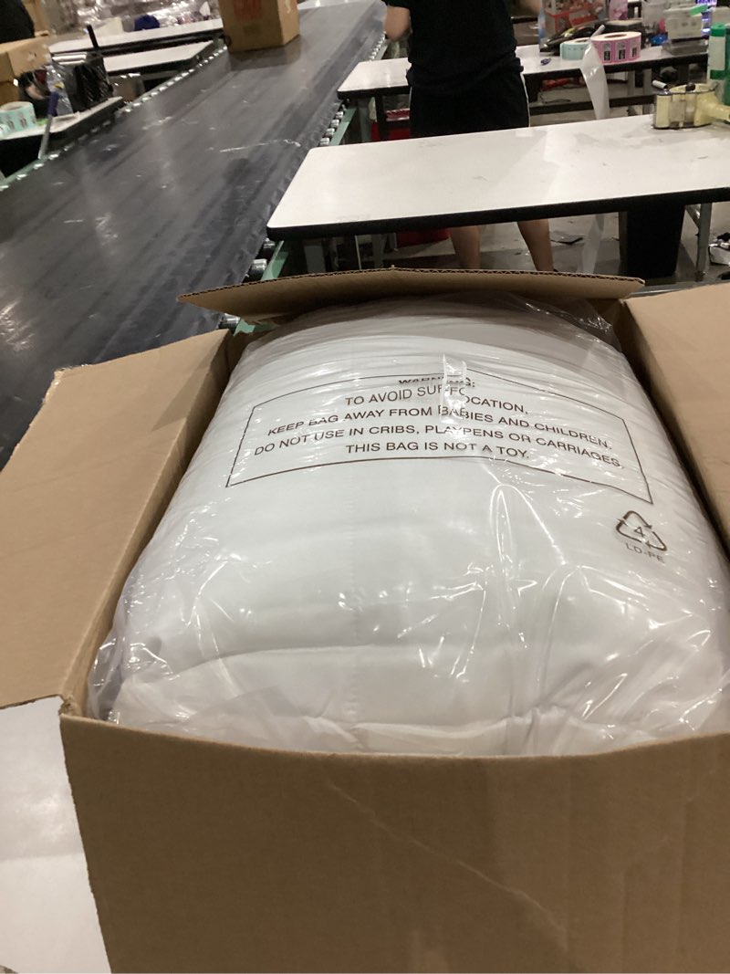 Condition photo showing Good Condition for cohome king size cooling comforter, all-season quilted down alternative duvet insert, luxury hotel breathable gentlesoft comforter with anti-clump tech & 8 tab - reversible - white 92 x 102 inches king white
