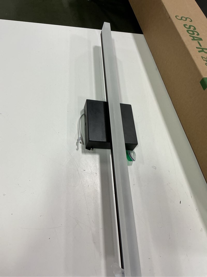 Condition photo showing As Is for combuh led bathroom light fixtures over mirror, 16 inch 9w black vanity light bar for bathroom, ip44 modern bath wall lighting fixture indoor cool white 6000k 6000k 16inch