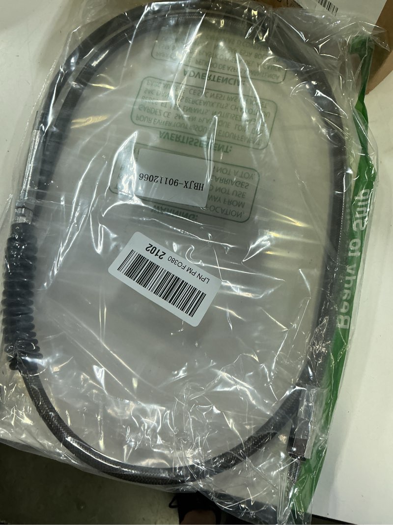 Condition photo showing New/Like New for 63" stainless steel braided clutch cable wire replacement for harley sportster iron 883 dyna softail xl 883 1200 fat boy heritage road king (black,160cm) black 160cm