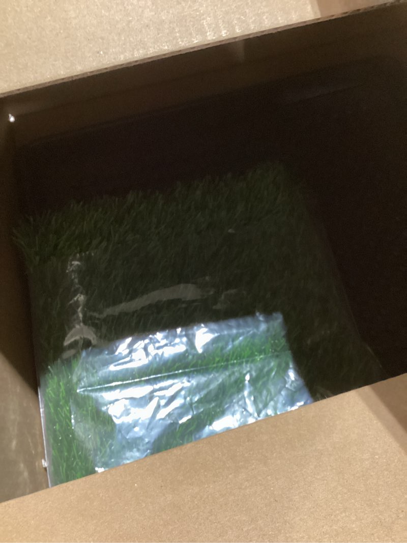 Condition photo showing Good Condition for Dog Grass Pet Loo Indoor/Outdoor Portable Potty, Dog Litter Box, Artificial Grass Patch Bathroom Mat and Washable Pee Pad for Puppy Training, Full System with Trays (Pet Training Tray, 20"x16") 20"x16"?4 Layer Potty System)