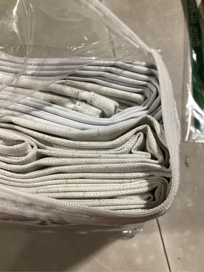 Condition photo showing Good Condition for INOVADAY 100% Blackout Curtains 84 Inches Long 2 Panels Set, Back Tab/Rod Pocket Linen Blackout Curtains for Bedroom, Thermal Insulated Window Drapes - Cream, W50 X L84 #01 Cream 50"W x 84"L (Pack of 2)