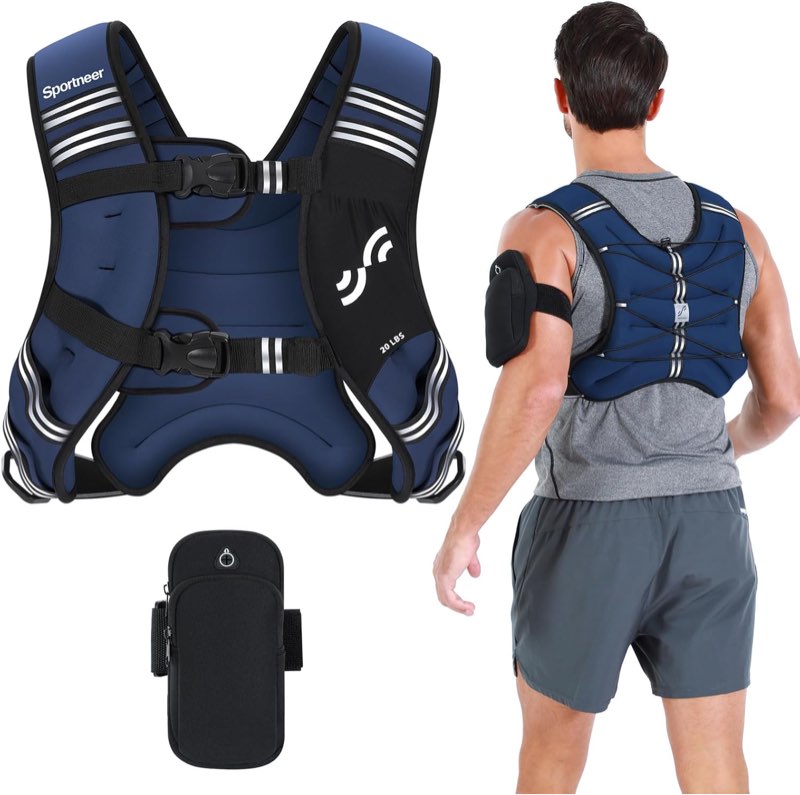 weighted vest for men and women: 8lbs/12lbs/15lbs/20lbs/25lbs weight vest with