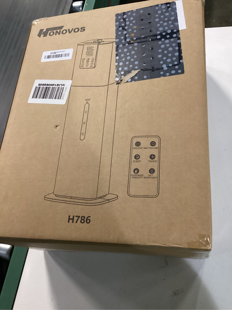 Condition photo showing New/Like New for smart humidifiers large room bedroom home,2.11gal(8l) quiet top fill cool mist humidifier,smart app & remote control, 3 speed humidifier with 360°nozzle,humidity setting for baby office plant(white)