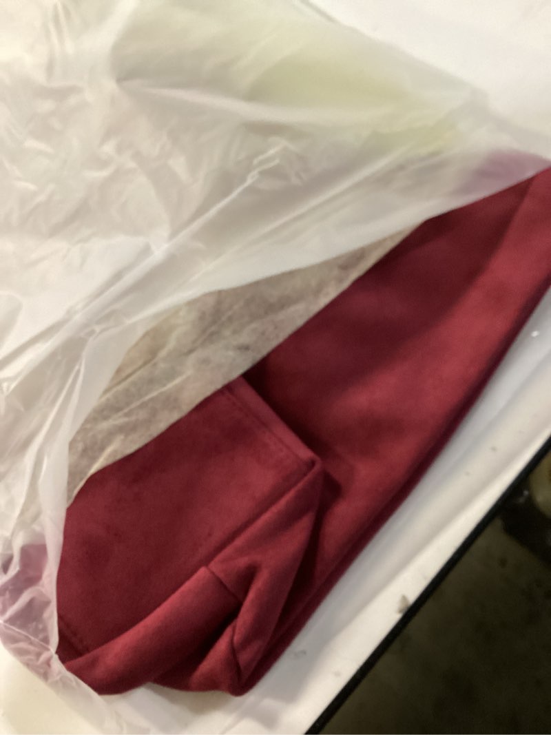 Condition photo showing New/Like New for Womens Fashion Suede Shoulder Bags Large Tote Bag Retro Purse Handbag Casual Work Ladies Top Handle Satchel A-wine Red