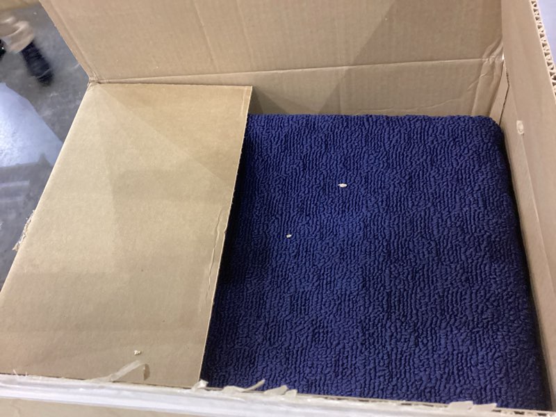 Garland Rug Town Square Navy Blue 3' x 5' Non Slip Area Rug for Living Rooms & Hallways, Stylish & D