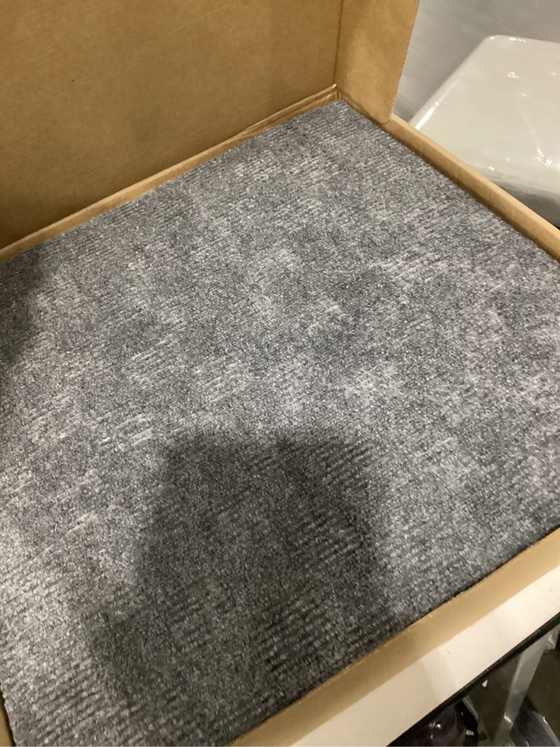 Condition photo showing New/Like New for FOSS 7CDMN6615PK Crochet,Peelnstick TilsN66 Sky Grey,PK15, 24"L x 24"W