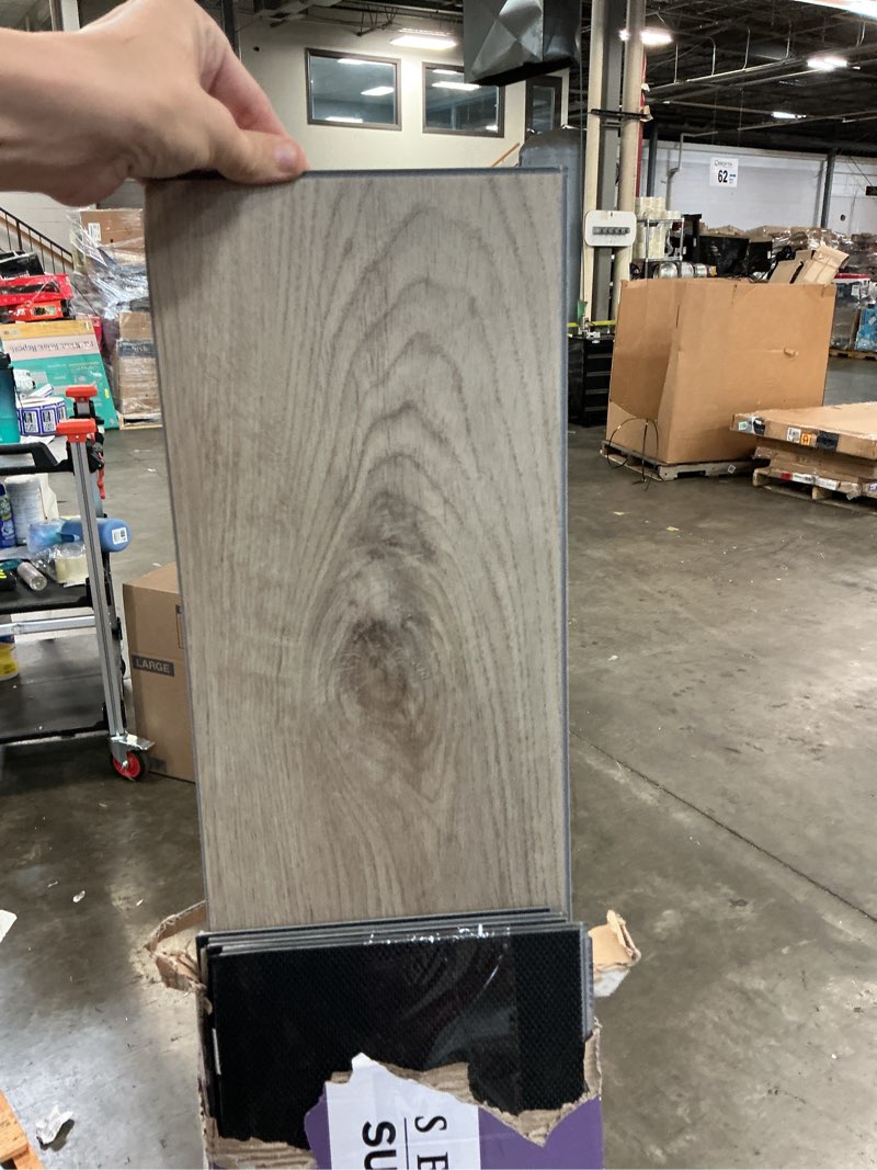 Condition photo showing As Is for select surfaces hemingway rigid core vinyl plank flooring