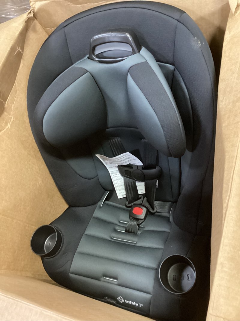 Condition photo showing As Is for Safety 1st Ellaris 3-in-1 Convertible Car Seat, Slim Fit Design, Rear & Forward-Facing, 5-Position Headrest, 3-Across Fit, Travel-Friendly with Machine-Washable Seat Pad, Smokey Haze