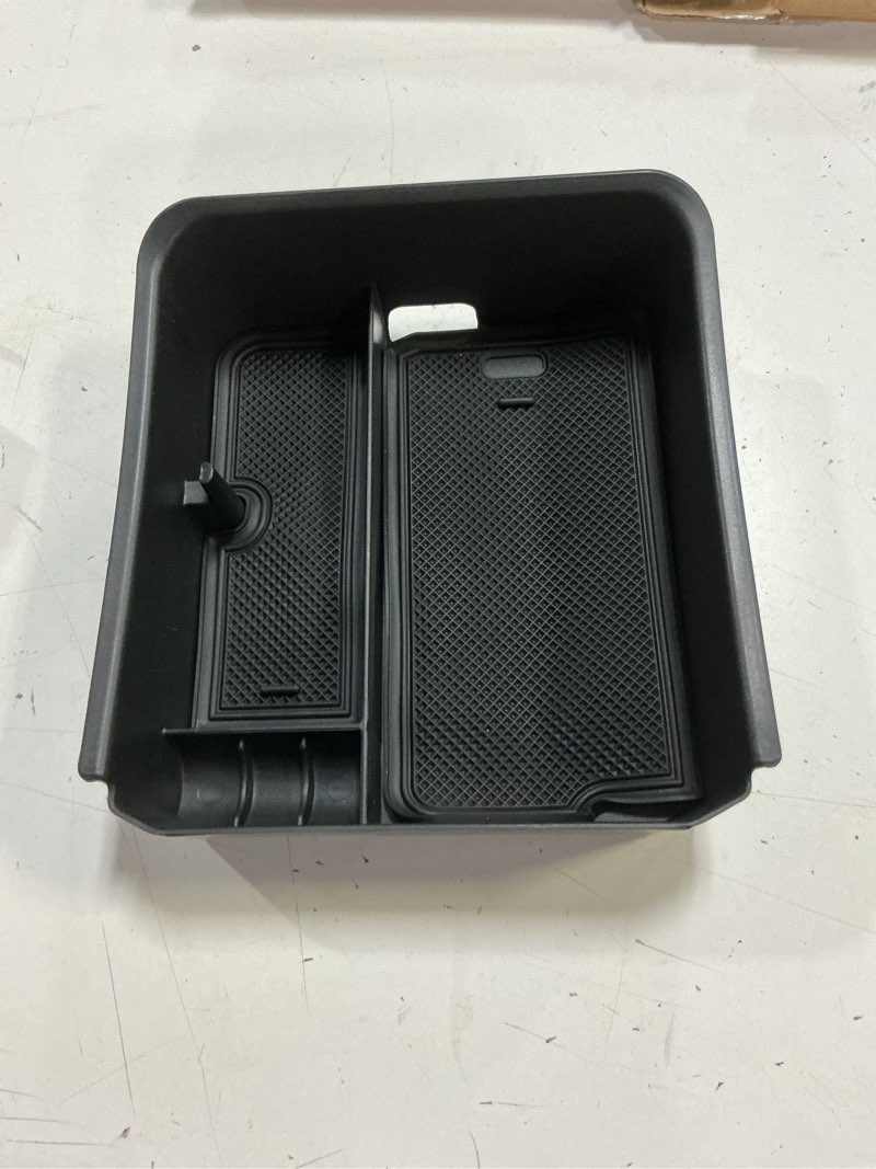 Condition photo showing As Is for hgwei center console organizer compatible with 2026 jeep cherokee interior accessories, middle armrest storage tray insert secondary console compartment (not fit grand cherokee)