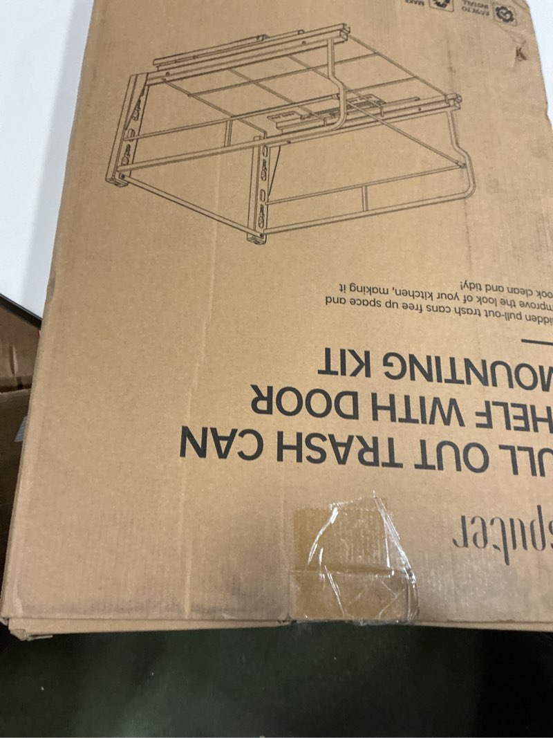 Condition photo showing New/Like New for Insputer Dual Pull Out Trash Can Under Cabinet with Soft-Close Slides, Heavy Duty Under Sink Trash Can Kit for Kitchen Sink, Laundry, Garbage Can Not Included, Requires 17" W X 24" D Cabinets Double Silver