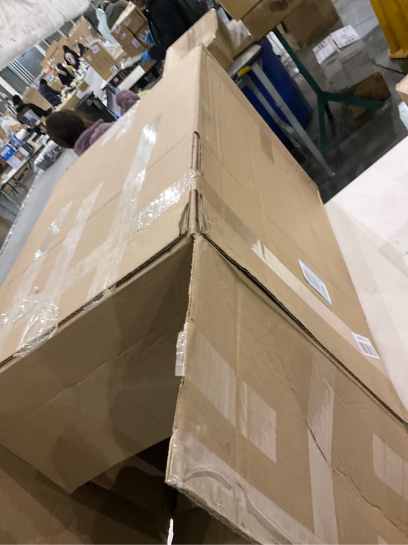 Condition photo showing As Is for Amazon Basics Trash Can, Rectangular Commercial Office Wastebasket, 10 Gallon (Pack Of 1), Black Black 10 Gallon (Pack of 1)