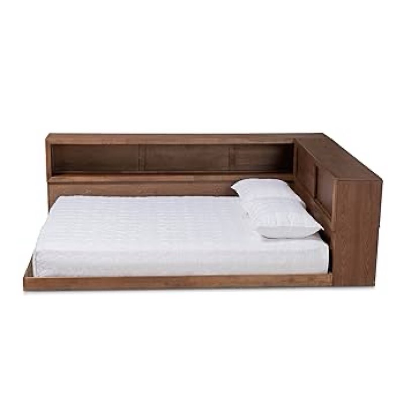 Carrasco Queen Solid Wood Low Profile Storage Platform Bed