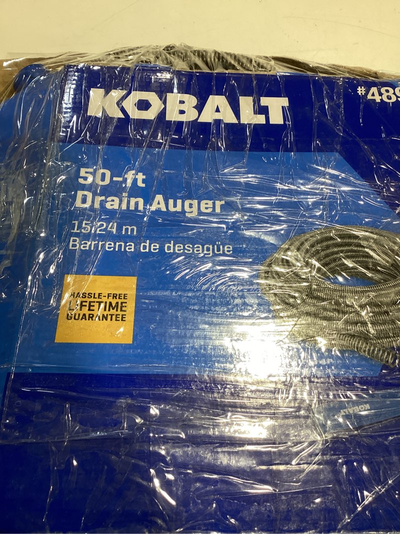 Condition photo showing New/Like New for  kobalt 1/2-in x 50-ft high carbon wire hand auger for sink