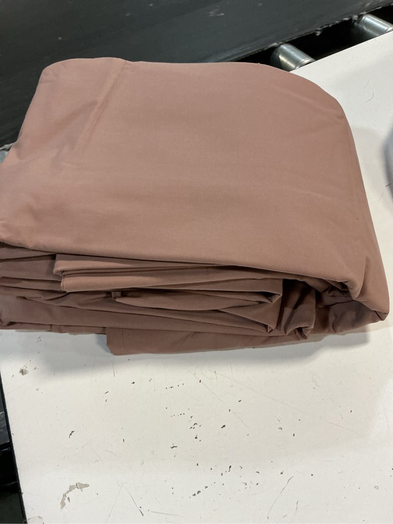 Condition photo showing As Is for quince bamboo sheet set clay full 